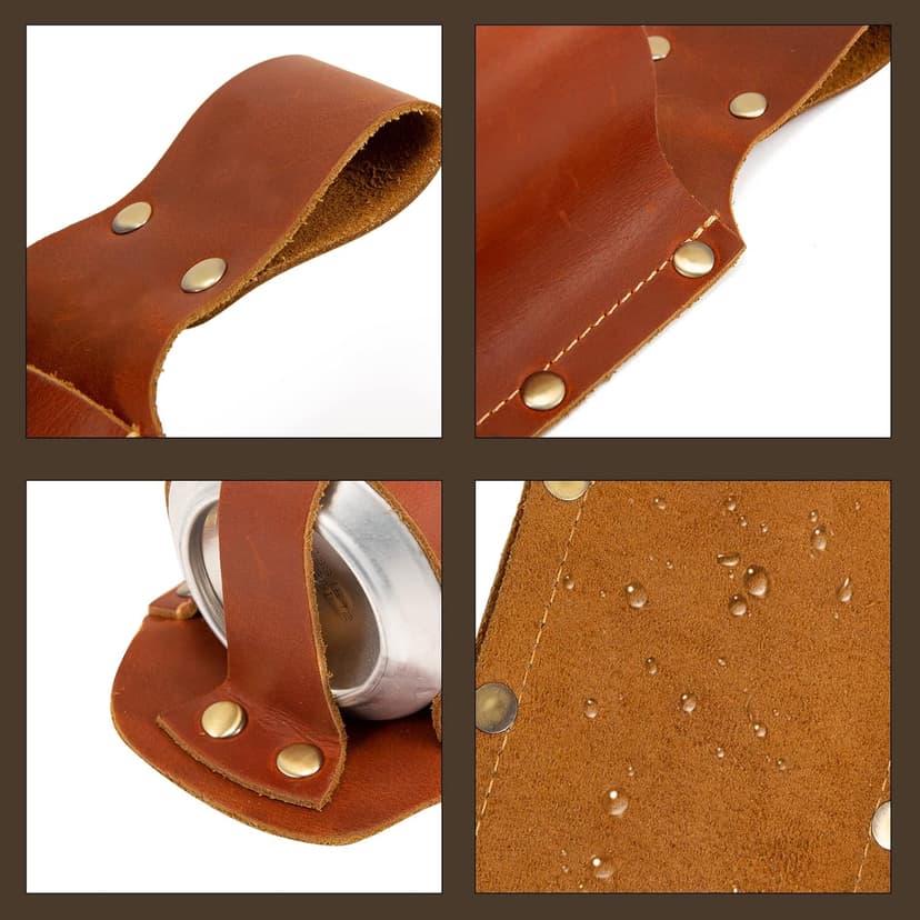 Beer Holder,Leather Beer Holster Bottle Holders,Beer Belt Holder Beer Gifts for Men,BBQ/Grilling Gifts for Men Father Day Christmas Gifts,Cool Beer Accessories as Cowboys Gift Holster,Gadgets for Men