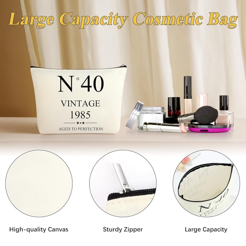 40th Birthday Gifts Women, 1985 40th Birthday Decorations for Women 40 Year Old Birthday Gifts for Wife Sister Best Friends 40 th Birthday Decorations