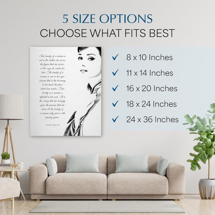 The Beauty of a Woman Wall Art Print – Famous Inspirational Quote Poster – Elegant Feminine Home Décor for Bedroom, Office, or Living Room – Meaningful Gift for Women, Mom, or Friend.11x14 Unframed