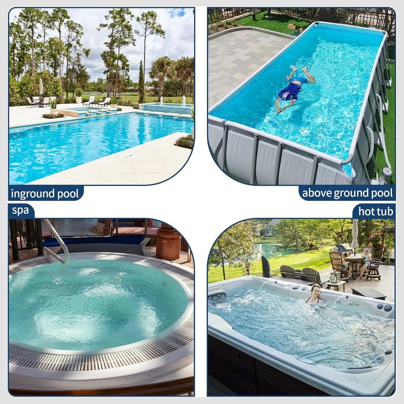 Rechargeable Pool Leaf Vacuum with Telescopic Pole, 83GPM Powerful Suction– Cordless Pool Skimmer for Inground & Above Ground Pools with 6.6Gal Leaf Catcher Bag for Heavy Debris Areas