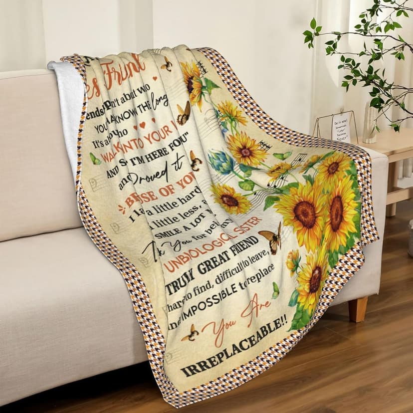 Best Friend Birthday Gifts for Women, Bestie Gifts for Women, Best Friends Blanket, Gift for Best Friend Woman, BFF Bestie Bday Presents Idea, to My Bestie Throw Blanket 60"X50"