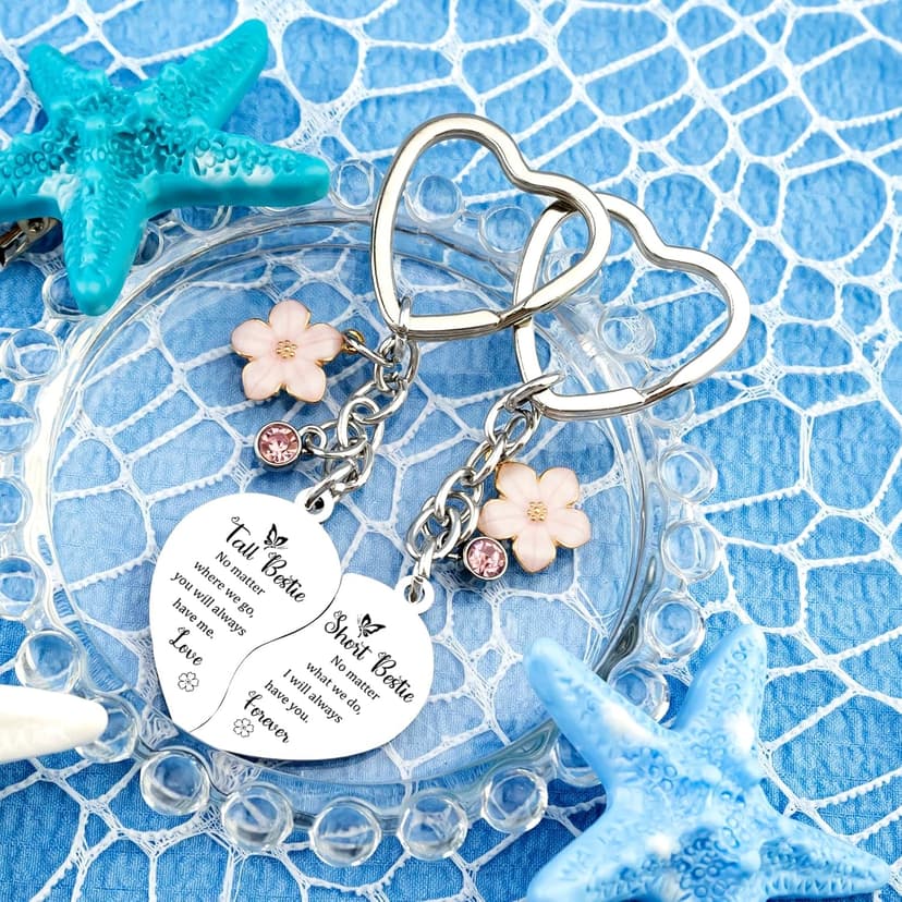 Bestie Gifts Friendship Keychain Bestie Birthday Gifts for Women Friendship Gift for Besties Bff Gift for Women Girls Friends Bff Stuff for Besties Christmas Presents for Her Matching Key Ring
