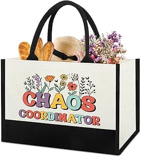 Chaos Coordinator Tote Bag Gifts for Women, Thank you Appreciation Gifts for Coworkers Boss Lady Manager Supervisor Wedding Planner Secretary Administrator Idea for Birthday Christmas