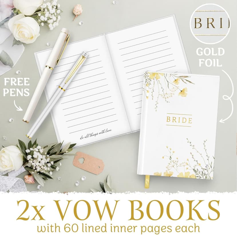 All-In-One Wedding Planner Book | Wedding Planning Organizer, Bridal Planner & Vow Books Set | Wedding Countdown Calendar | Bride Planner | Wedding Gift