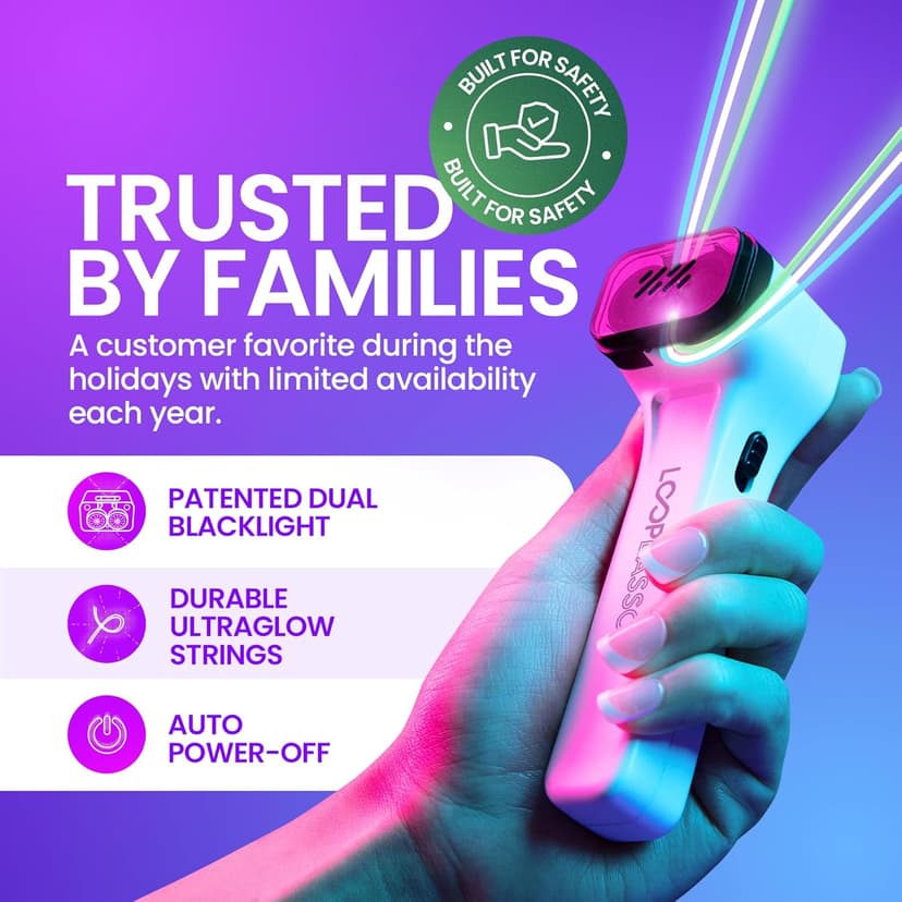 Loop Lasso NANO - Viral Glow in the Dark String Toy - 100+ Tricks, Beginner-to-Pro - Stocking Stuffers for Teen Boys, Christmas Gift for Boys 8-13+, Cool Gadgets for Kids & Adults