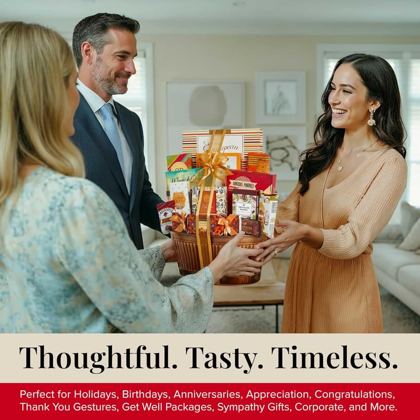 Broadway Basketeers Gift Basket Gifts for Women, Men, Families, Teacher, College, Appreciation, Thank You Present, Birthday, Corporate, Get Well, Sympathy Care