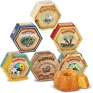TORTUGA Provenance Rum Cake Variety Pack – 4 oz. - 6 Pack - The Perfect Premium Gourmet Gift for Stocking Stuffers, Gift Baskets, and Christmas Gifts - Great Mini Cakes for Delivery