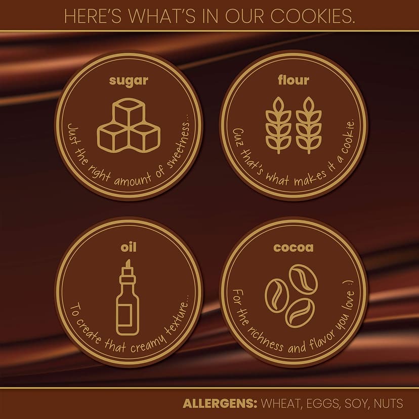 Barnett’s Chocolate Cookies Favors Easter Gift Box Sampler, Gourmet Christmas Holiday Corporate Food Gifts, Mothers & Fathers Day, Birthday or Get Well Care Package Idea, 6 Unique Flavors