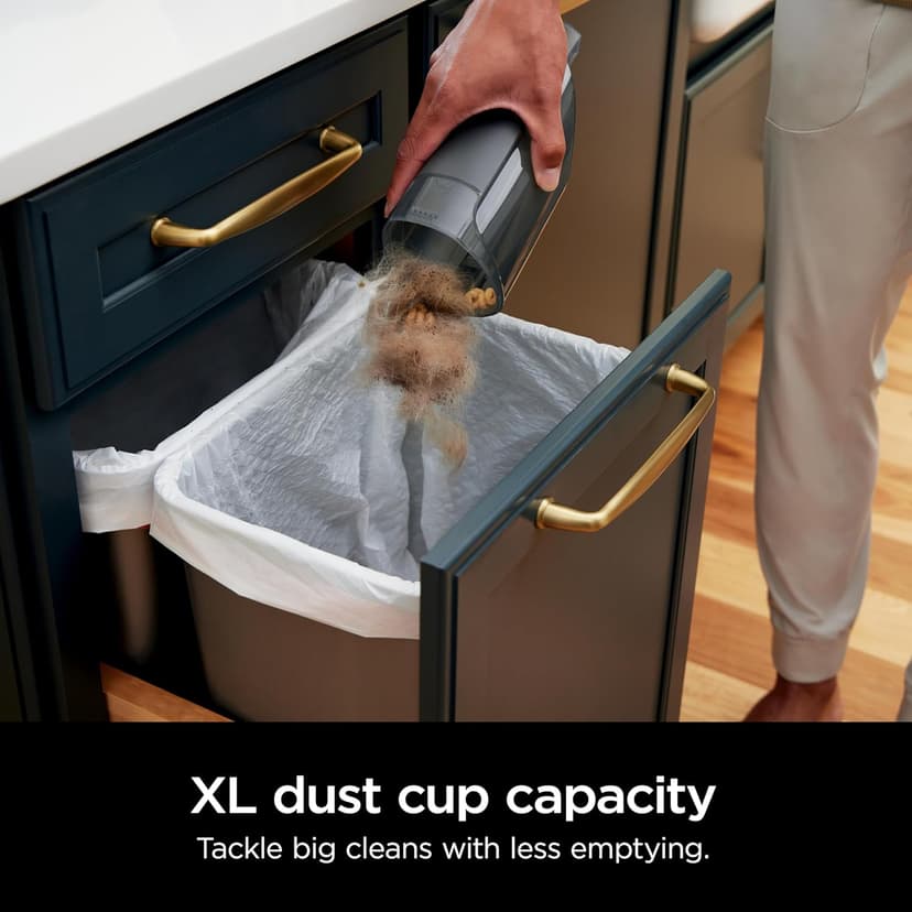 Shark Cyclone PET Handheld Vacuum with, HyperVelocity Suction, Powerful Pet Hair Pickup, Lightweight, XL Dust Cup, Including Upholstery Tool, 8" Crevice Tool, Scrubbing Brush, Pearl White, AA701