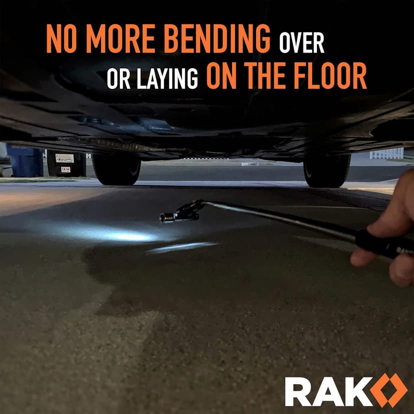 RAK Magnetic Pickup Tool Gifts for Men - Telescoping Magnet with LED Flashlight and 22 Inches Extendable Neck, Cool Magnetic Flashlight Gifts for Dad, Husband, Grandpa, Handyman