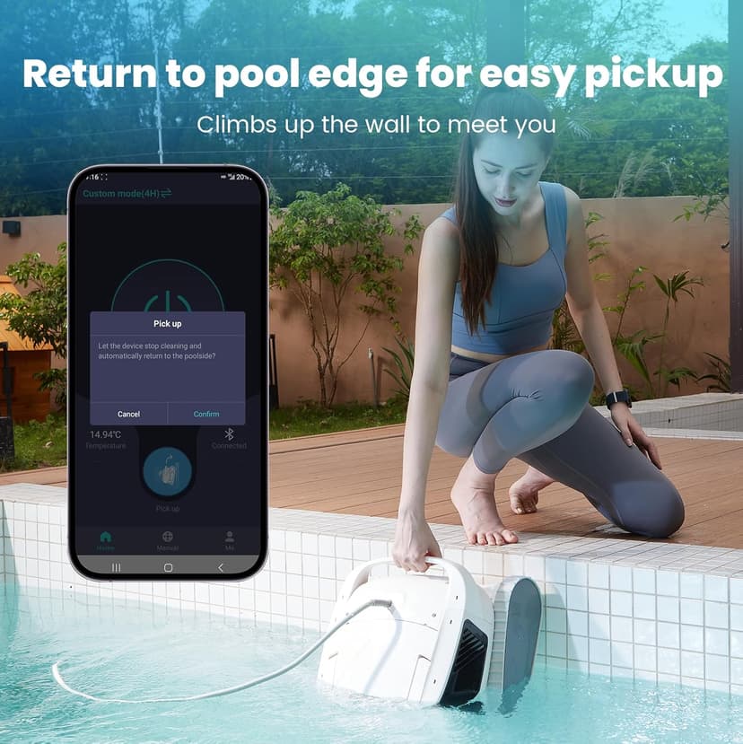Chasing Hydro 4 Pool Vacuum for Inground Pools | 210-Min Battery Pool Robot for Floor, Wall & Waterline Cleaning | Smart App Control | 5070 GPH Suction Perfect for Pool Opening Season