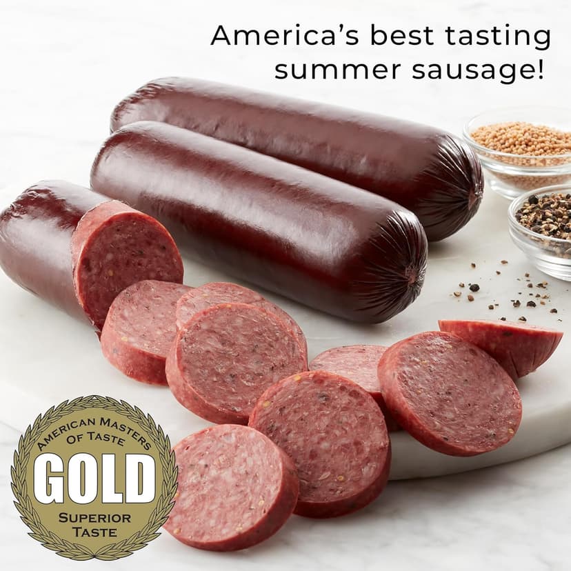 Hickory Farms Signature Beef Meat and Cheese Gift Basket (Medium) - Box Set | Charcuterie Board Food | Summer Sausage | Father's Day | Mother's Day | Easter | Christmas | Holiday | Housewarming | Gourmet | Sympathy | Care Package