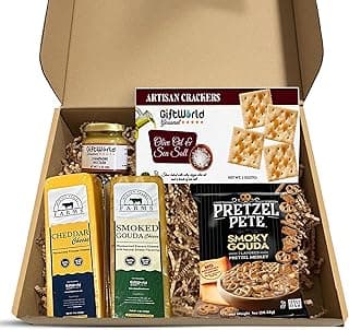 Cheese Gift Baskets Assortment Bundle with 5 items - Gourmet Food Gifts for Men and Women, Food for Charcuterie Board, Cheese Sampler for Corporate and Family Occasions, Thanksgiving and Christmas Gifts