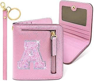 COSHAYSOO Initial RFID Girls Wallet Wristlet Christmas Stocking Stuffers Birthday Gift Ideas for 6 7 8 9 10 11 12 13 14 Year Old Girl Girly Gifts Tween Preteen Teen Preppy Trendy Stuff Pink Letter A