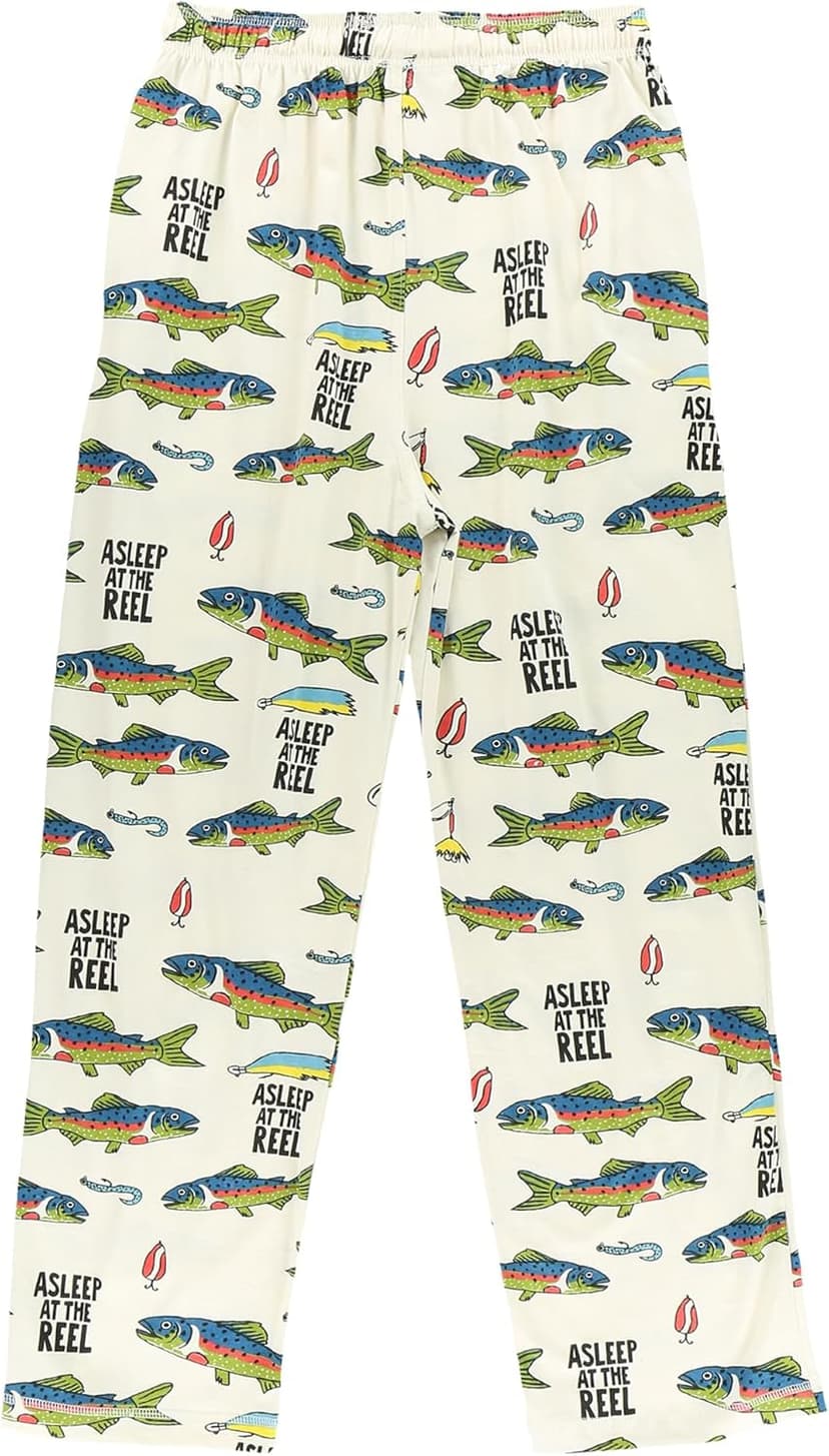 Lazy One Funny Ocean Pajama Pants For Men, Men's Separate Bottoms, Lounge Pants, Fishing PJs