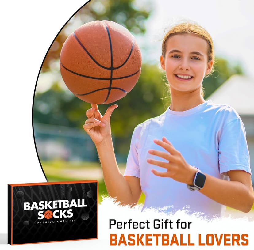 Basketball Socks for Men, Women & Youth – Funny Basketball Gifts, Stocking Stuffers, Novelty Socks for Players, Coaches, Boys & Girls, and Cool Sport Accessories for Christmas