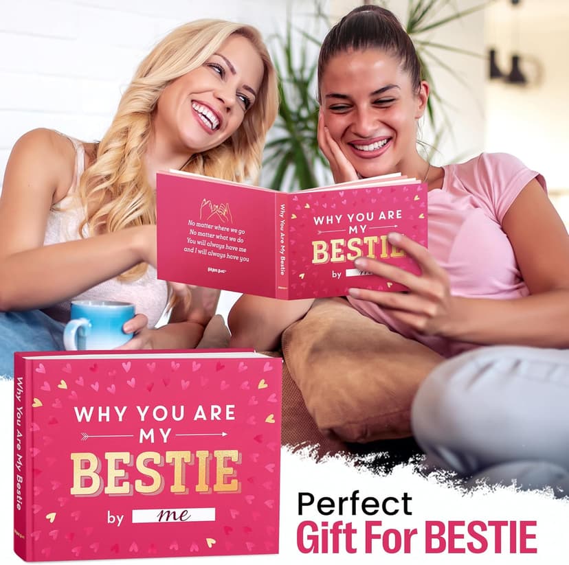 What I Love about Bestie Book - Best Friend Unique Gifts For Women, Friendship Gifts For Women - Best Friend Birthday Gifts - Personalized Christmas Gifts for Best Friends Fill-in-the-Blank Journal