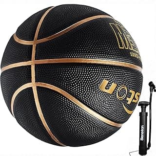 Senston 27.5‘’/29.5'' Basketball Outdoor Indoor Rubber Basketball Ball for Kids/Adult Official Size 5/7 Basket Ball with Pump