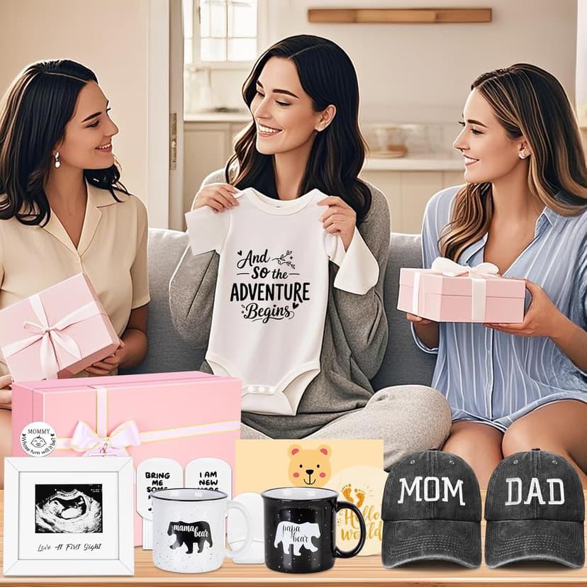 Best New Parents Gifts for Couples,First Time New Mom and Dad to Be Gifts Expecting Parents,Gender Reveal Gift for Parent to Be, Baby Gift Basket 2025,Baby Shower,decisive Coin,Pregnancy,Girl,Boy