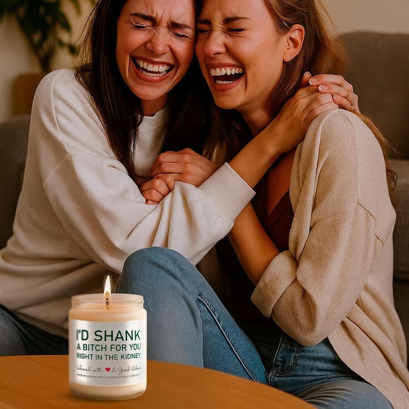 Best Friend Candle - Sister Candle - Funny Birthday Gifts for Women - Hand Poured in The USA - 9 oz - Bestie Gift - Cotton Wick, Cute Christmas Friendship Gifts Ideas, Valentines Day