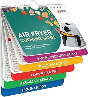 Air Fryer Cheat Sheet Magnets Cooking Guide Booklet - Air Fryer Cookbooks - Air Fryer Liners - Air Fryers Kitchen Gifts Gadgets 2025 - Air Fryer Accessories - Air Fryer Cooking Guide