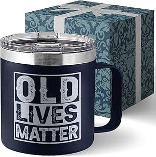 Old Lives Matter Mug Dad Tumbler - Old Man Gifts for Older Men Gag Gift for Older People Gifts for Elderly Men - Elderly People Seniors Birthday Fathers Day 14oz Stainless Steel Tumbler With Lid