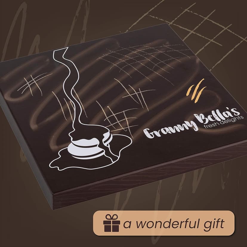 Granny Bellas Christmas Holiday Thanksgiving Gift Basket, 25 Chocolate Covered Cookies, Mothers Day Gourmet Candy Baskets for Food Delivery, Cookie Gifts for Mom, Wife, Grandma, Daughter, Men Women Kids and Friends, Husband, Grandmother, Mother