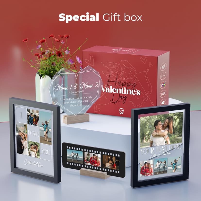 EGD Spotify Decorative Plaque Personalized Gifts, Custom Gifts for Him Her, Customized Picture Frame for Boyfriend Girlfriend Couple Wife Women on Anniversary Birthday, Made in USA