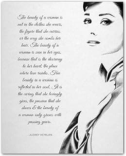 The Beauty of a Woman Wall Art Print – Famous Inspirational Quote Poster – Elegant Feminine Home Décor for Bedroom, Office, or Living Room – Meaningful Gift for Women, Mom, or Friend.11x14 Unframed