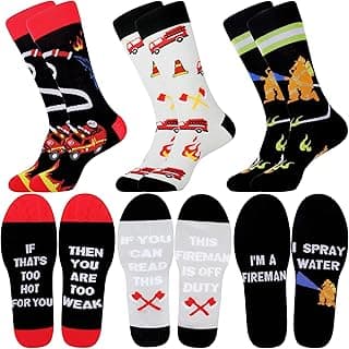 Jeasona Mens Funny Fun Crazy Funky Dress Crew Socks Gifts for Men Dad Grandpa