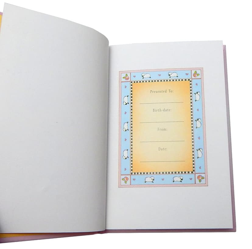 Baby Girl First Bible and 4 Inch Pewter Baptism Guardian Angel Crib Cross