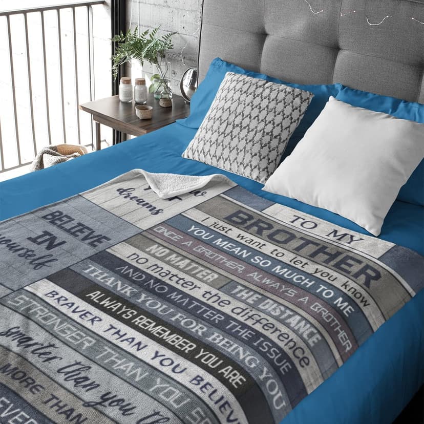 Yamco Big Brother Gift - Gifts for Brothers 60" x 50" Blanket - Funny Brother Gifts from Sister for Birthday - Cool Birthday Gifts for Older Brothers - Bro Christmas Graduation Gift Ideas