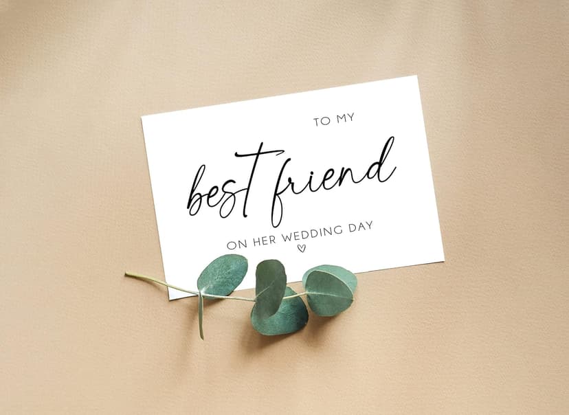 Wedding Card For Bride - To My Best Friend Wedding Gift For Her - Best Friend Gift - Congratulations Handmade Cards For Bride - Bestie