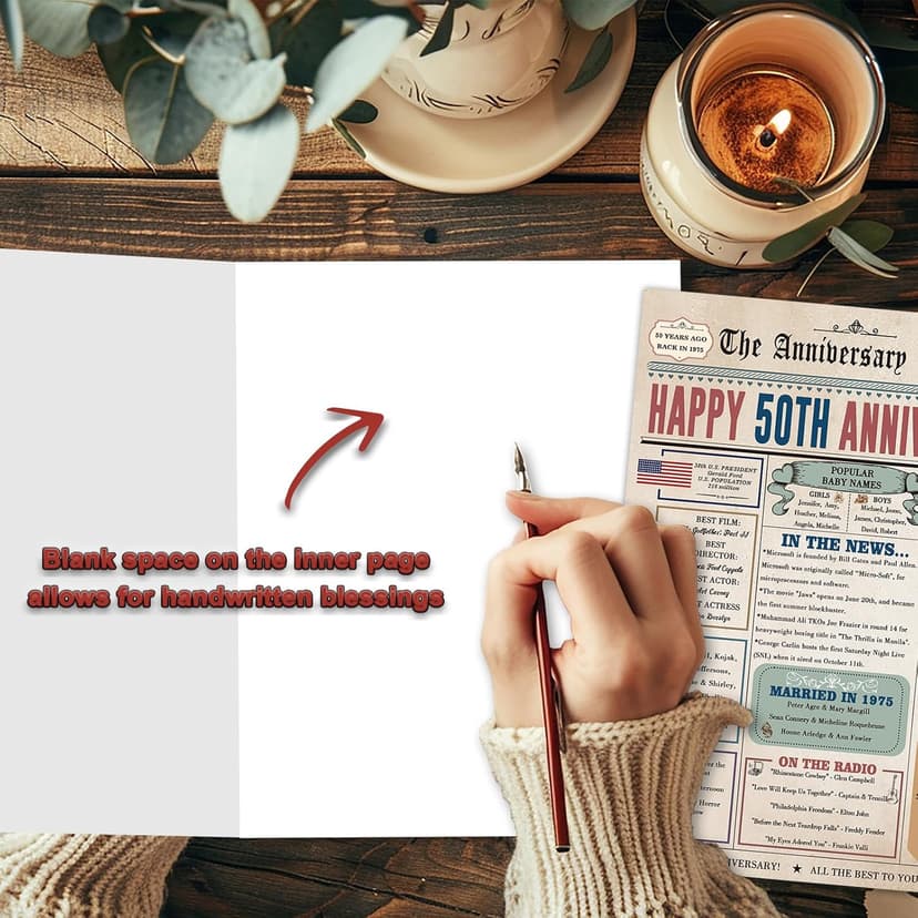 Best 50th Wedding Anniversary Card Gifts for Couple, Funny 50th Anniversary Decorations for Mom Dad, Golden Wedding Gift for Him Her