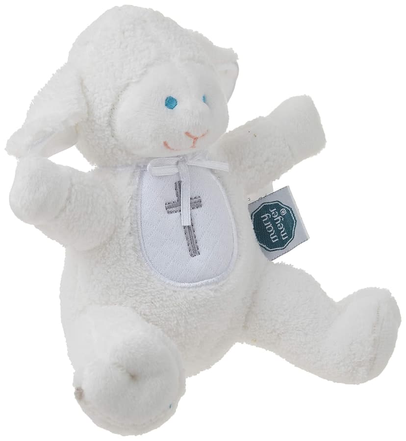 Mary Meyer Baby Rattle Soft Toy, 5-Inches, Christening Lamb,White