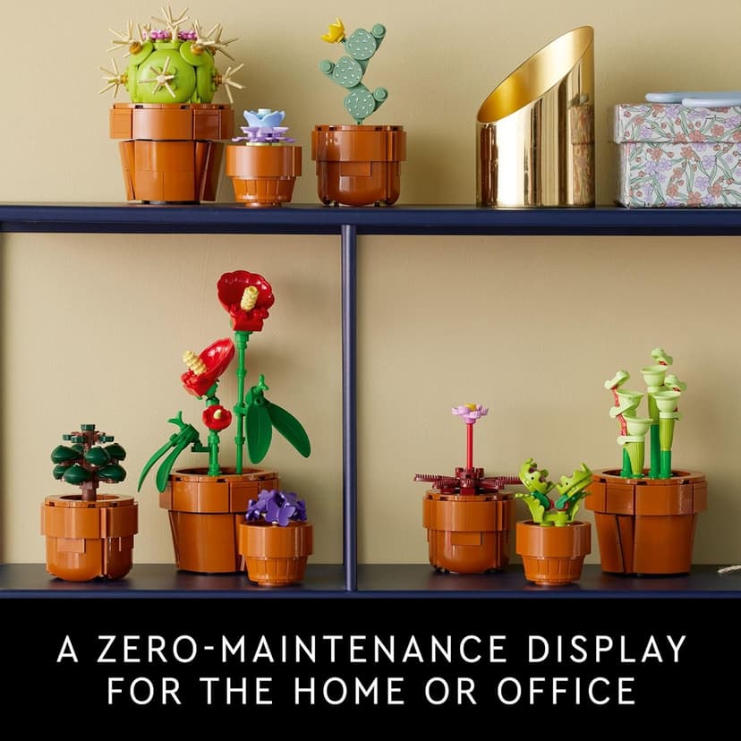 LEGO Botanicals Tiny Plants - Artificial, Fake Indoor Plant Building Set for Home, Kitchen, Desk Decoration, Adults Ages 18+ - Gift for Birthdays - 10329