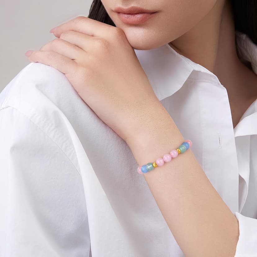 JoycuFF Gift For Friends, Women Friendship Gifts Idea, Bestie Daughter Mom Coworkers Birthday Gifts For Her, Mothers Day Christmas Healing Stone Beads Bracelet For Women