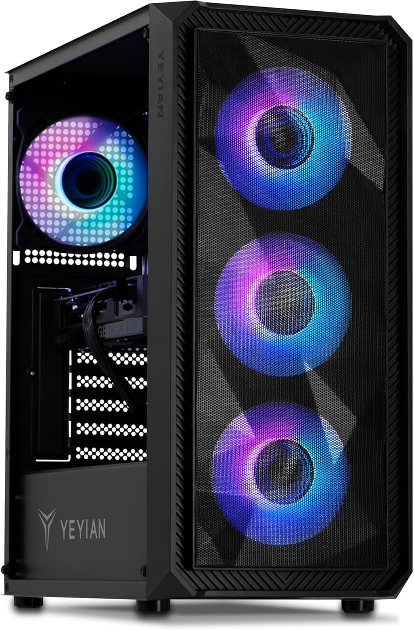 YEYIAN Tanto Gaming PC - Intel i5 13400F 2.50 GHz, RTX 4060 8GB Desktop Computer, 1TB NVMe SSD, 16GB DDR5 RAM, 650W PSU, Intel B760, Win 11 Home Prebuilt Tower PC, WiFi Ready