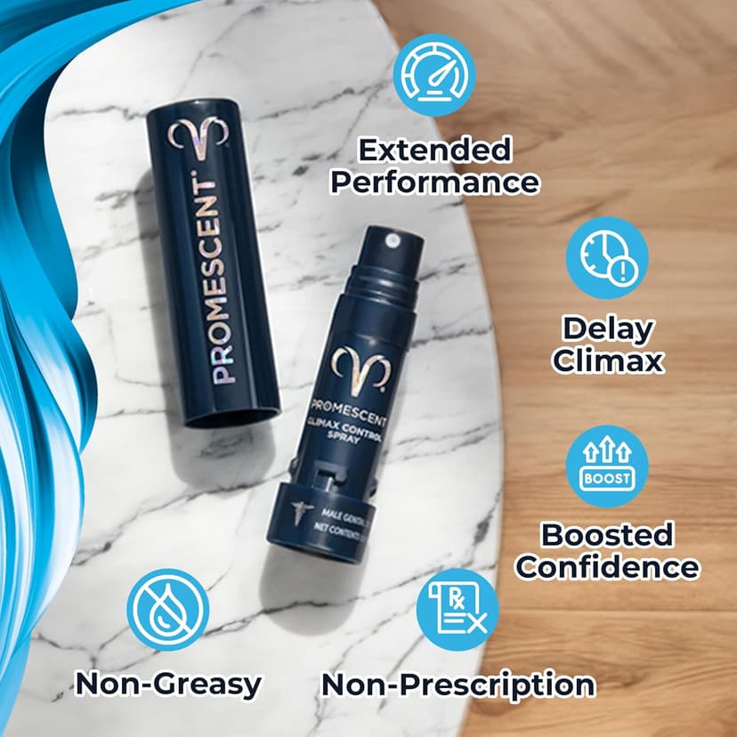 Promescent Desensitizing Delay Spray for Men Clinically Proven to Help You Last Longer in Bed - Better Maximized Sensation + Prolong Climax for Him, 2.6 ml