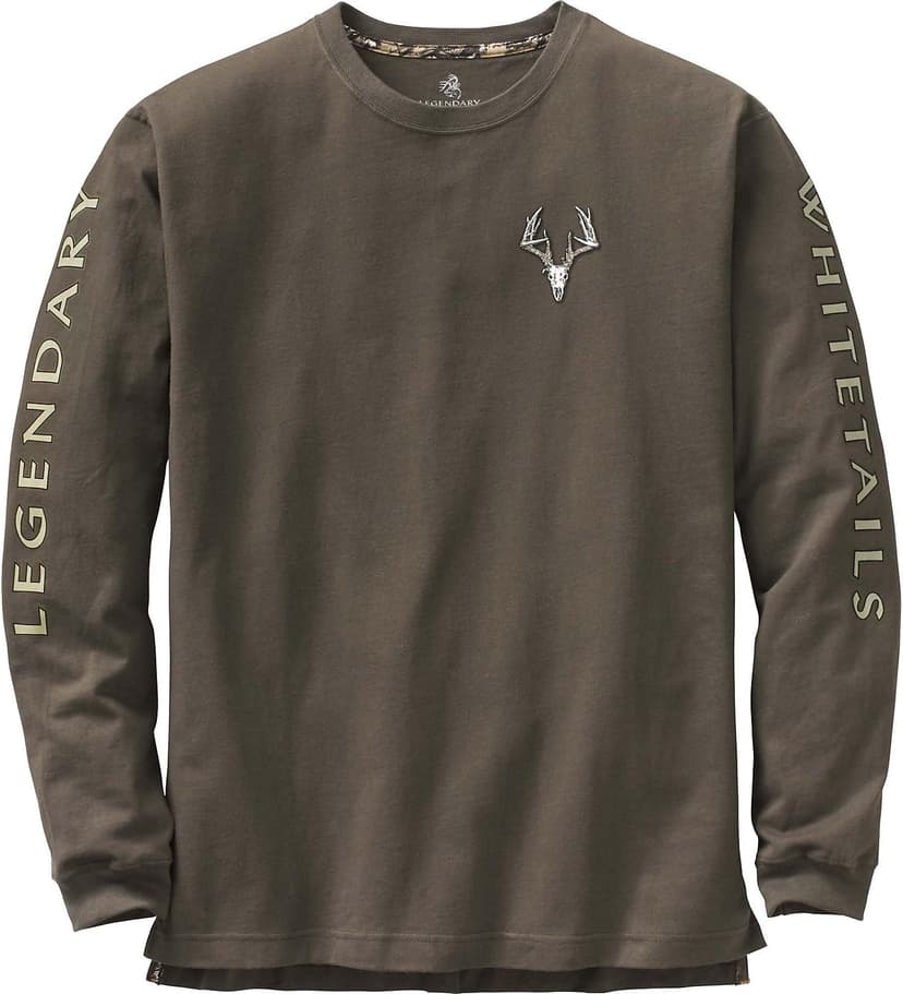 Legendary Whitetails Men's Long Sleeve T-Shirt Graphic Tee Preshrunk 100% Heavyweight Cotton