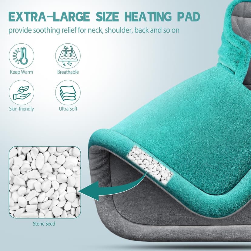 Neck Shoulder Heating Pad Gift for Back Pain Relief, Electric Weighted Heat Pads for Cramps, Leg and Foot, Gifts for Christmas, Mothers Day, Fathers Day, Birthday, Women, Men, Mom, Dad