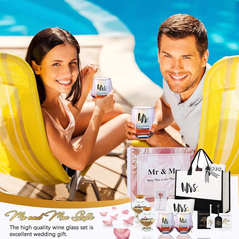 Wedding Engagement Gifts for Couples Mr and Mrs Gift Bridal Shower Gift,Bride To Be Gifts Honeymoon Travel Essentials Just Married