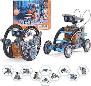 Toys for Ages 8-13,12 in 1 Stem Project Solar Robot Toy for 10 Years Old Autism Boy,Science Kits for Kids Age 8-14,Building Gear Toy Christmas Birthday Gift Idea for Boy Age 8 9 10 11 12 13 14