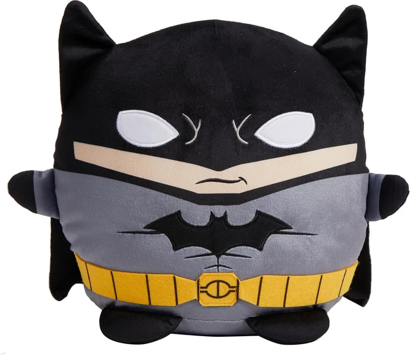 Mattel DC Cuutopia Batman Plush Toy, Super Hero Soft Rounded Pillow Doll, 10-inch Character Collectible