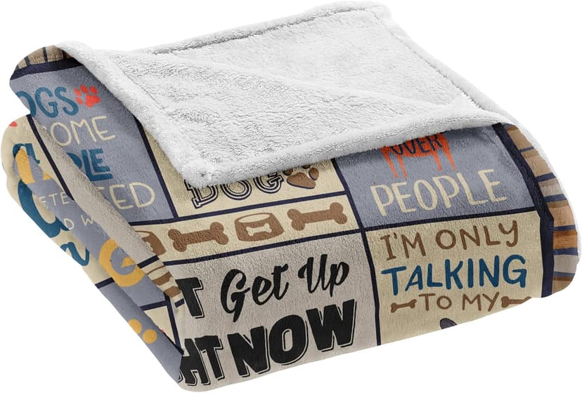 Dog Mom Gifts for Women, Dog Lovers Gifts, Presents for Dog Lovers/Moms Women, Doggie Blanket 50"x60", Presents from Doggie to Mom