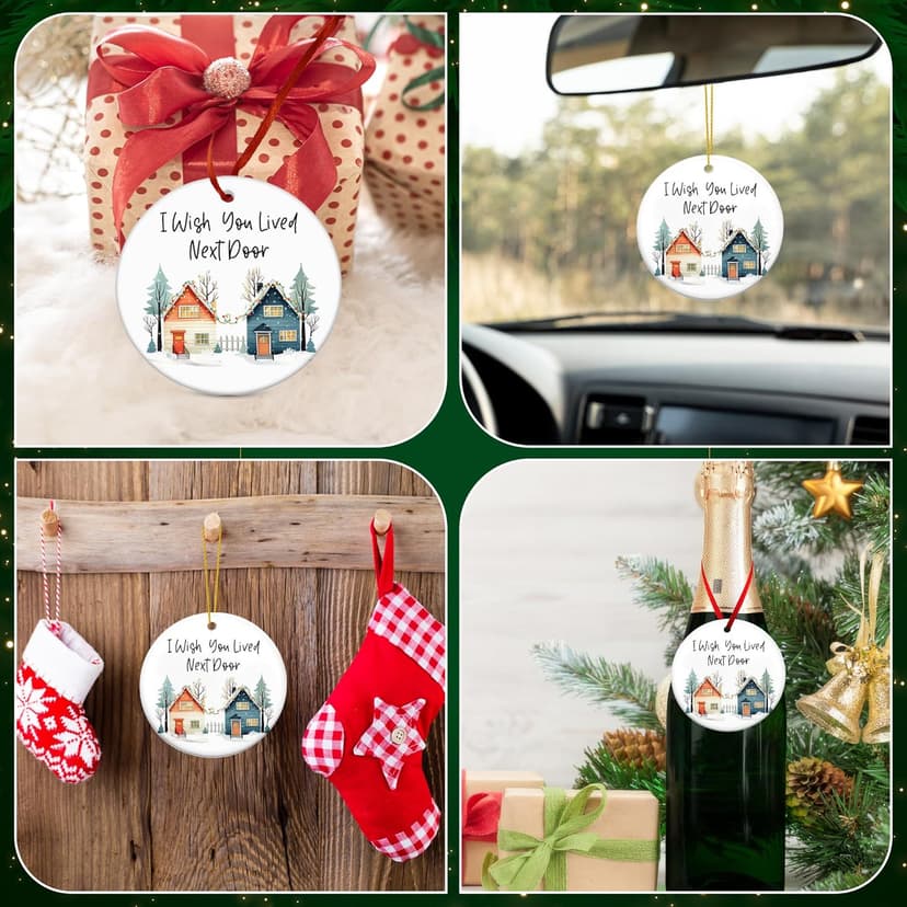 Friend Gifts for Women Friendship, Christmas Ornament - Christmas, Birthday Gifts for Women, Long Distance Friends, BFF, Work Besties Gift Ideas - Christmas Tree Decoration Ceramic Ornament