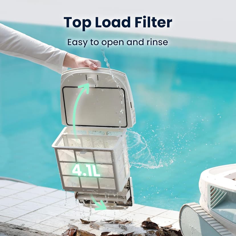 Chasing Hydro 4 SE Pool Vacuum for Inground Pools | Robot Cleaner for Floor, Wall & Waterline | Always Cleaning, Never Charging | 40ft Cord | 4.1L Filter Basket for Inground & Above Ground Pools
