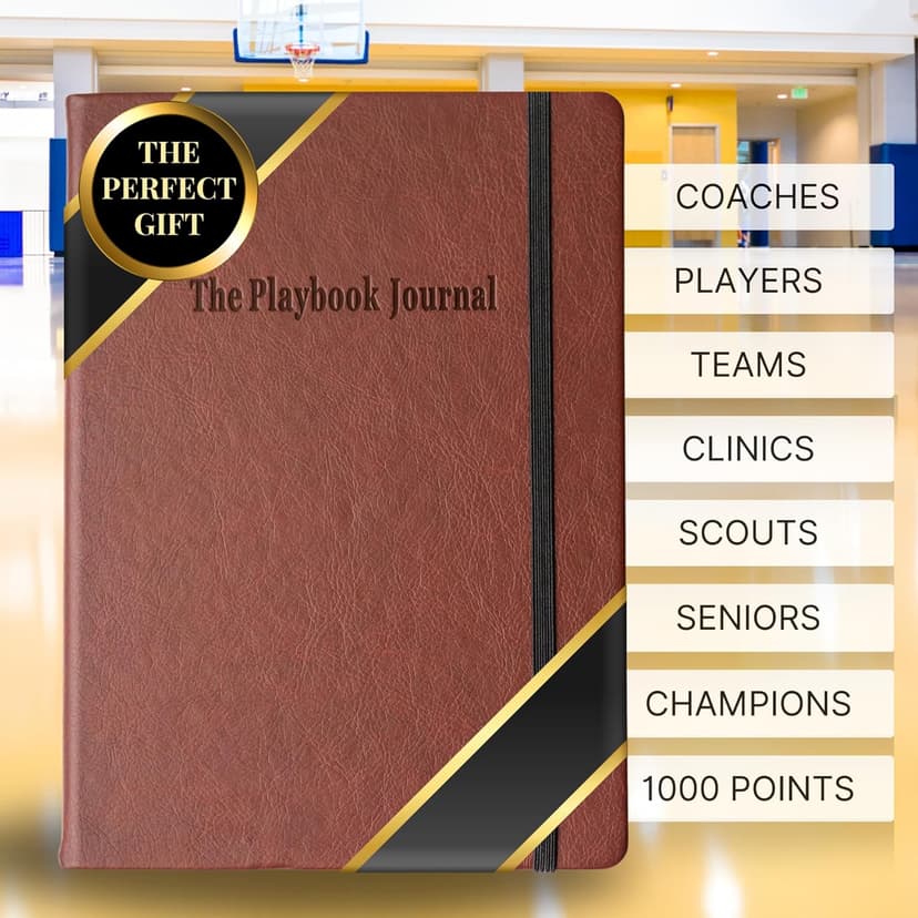 The Playbook Journal - A Basketball Playbook Notebook, Basketball Coach Gifts for Men & Women & Players, Coaching Notebook for Coach Appreciation Gifts