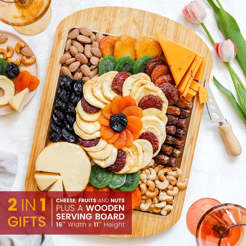 Cheese and Snack Charcuterie Board | Gift Basket forThanksgiving, Christmas, Holidays, Parties, Host, Hostess, Party Platter, Savory Assortment Tray | Bonnie and Pop