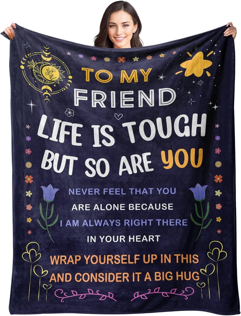 Best Friend Birthday Gifts for Women - Friendship Gift for Women - Christmas Valentines Graduation Birthday Gift Ideas for Best Friend Bestie BFF - Presents for Female Unique - Throw Blanket 50"x60"